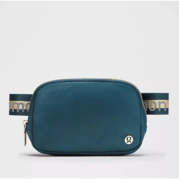 NWT Lululemon Everywhere Belt Bag 1L Wordmark Warp Teal/Gold/Bone - Picture 2 of 7